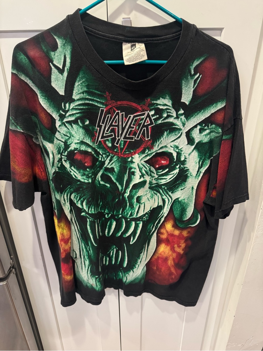 RARE VINTAGE 1996 Slayer Root of all Evil Black Short-Sleeve Graphic Tee